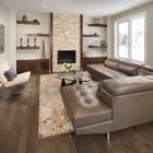Home Family With Beautiful Home Family Room Idea With Grey Tufted Leather Sectional Sofas Coupled With Barcelona Chair And Table Decoration Glamorous Leather Sectional Sofas Display Classy Room Themes