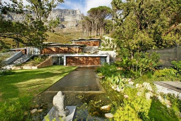 View Of Home Beautiful View Of The Beautiful Home Back Space With Long Pool And Wide Green Grass Yard Architecture Breathtaking Mountain House Blends In With Fresh Landscape Environment