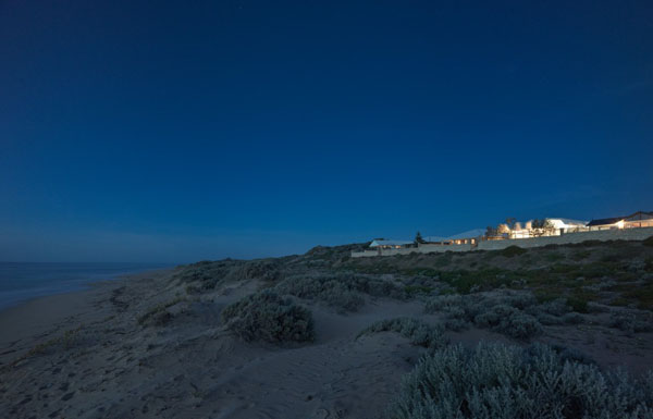 Sky As White Blue Sky As Natural Roof White Laying On Sandy Nearby Beach Of Flo House Building Seen During Night Time Dream Homes Contemporary Australian Home With Unique Cantilever Roofing And Buildings