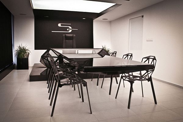 Desk And By Brilliant Desk And Conference Table By Jovo Bozhinovski Design Office Room With Glass Top Desk And Black Chair Decoration Unique Desk Designs Ideas For Spacious Office Room