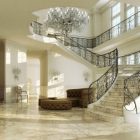 Home Interior Grand Captivating Home Interior Design Including Grand Sweeping Staircase And Brown Lounge Sofas And Table On Glossy Tiles Flooring Dream Homes Stunning Contemporary Interior Displaying Vibrant Of Natural Light