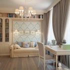 Russian Apartment Office Captivating Russian Apartment Design White Office Room Interior With Traditional Stylish Furniture In Minimalist Space Decoration Classy And Classic Interior Design In Neutral Color Decorations