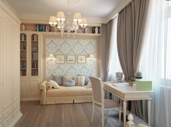 Russian Apartment Office Captivating Russian Apartment Design White Office Room Interior With Traditional Stylish Furniture In Minimalist Space Decoration  Classy And Classic Interior Design In Neutral Color Decorations