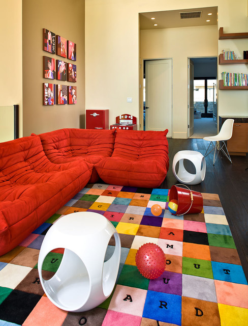 Alphabetic Mats Center Colorful Alphabetic Mats Put On Center Part Of Home Living Room Floor With Cool Red Sectional Sofa And White Table Decoration Gorgeous Red Sectional Sofas For A Stylish Modern Interiors