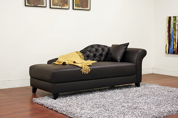 Black Leather Furniture Comfortable Black Leather Chaise Lounge Furniture In Modern Design Decorated With Wooden Flooring Decoration Ideas Furniture Casual And Comfortable Lounge Chairs For Your Home Furniture Appliances