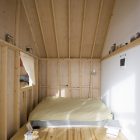 Cabin Loft Bedroom Comfortable Cabin Loft In Brooklyn Bedroom Loft Furnished With Cozy Mattress And Linen With Open Shelves For Storage Decoration Unique Tiny Cabin With Minimalist Staircase That Maximize Space