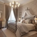 Russian Apartment Bedroom Comfortable Russian Apartment Design Classy Bedroom Interior With Minimalist Traditional Furniture And Vintage Wallpaper Decor Decoration Classy And Classic Interior Design In Neutral Color Decorations