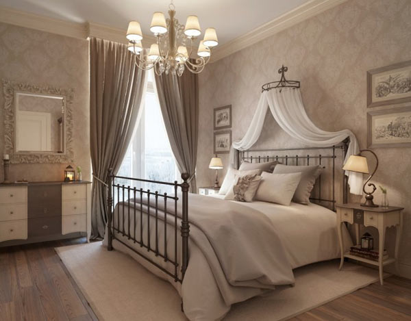 Russian Apartment Bedroom Comfortable Russian Apartment Design Classy Bedroom Interior With Minimalist Traditional Furniture And Vintage Wallpaper Decor Decoration Classy And Classic Interior Design In Neutral Color Decorations