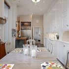 White Interior Traditional Cool White Interior Design In Traditional Swedish Apartment Applied On Kitchen Island And Wall With Marble Dining Table Apartments Vintage Swedish Home Decorated With Contemporary Scandinavian Touch Of Traditional Style