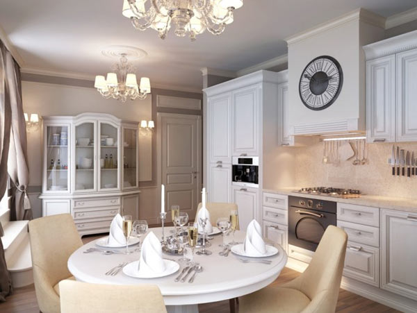 Russian Apartment Room Elegant Russian Apartment Design Dining Room Interior With Small Furniture Completed With Crystal Traditional Chandelier Lighting Decoration Classy And Classic Interior Design In Neutral Color Decorations