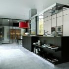 Interior Decoration In Exciting Interior Decoration Including Black Kitchen In Island House Architecture With Black Colored Dresser On The Glossy Marble Floor Dream Homes Stunning Contemporary Interior Displaying Vibrant Of Natural Light