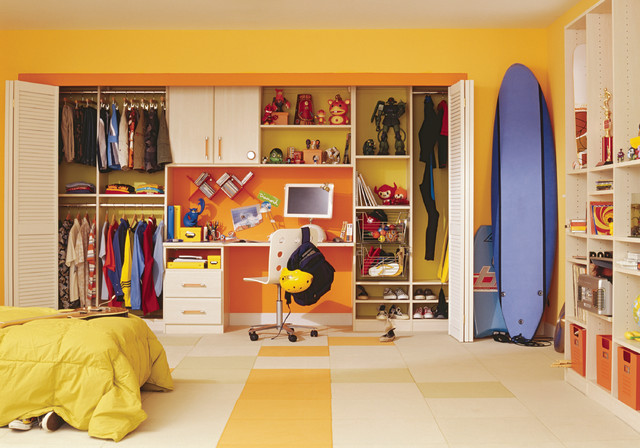 Catching Yellow For Eye Catching Yellow Themed Bedroom For Boys Featured With Inset Closet Ideas For Small Bedrooms And Folding Doors Bedroom  20 Closet Storage Organization Ideas That Are Stylish And Practical Bedrooms