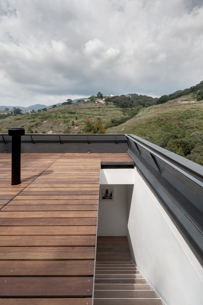 Wood Deck Style Fantastic Wood Deck On Modern Style Alta House With Metallic Railing Steep Wooden Staircase Peaceful Mountainous View Dream Homes Airy And Beautiful Mountain Retreat With Amazing Natural Landscape