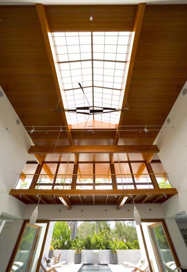 Wooden False Glass Fantastic Wooden False Ceiling Combined Glass On Top Part Of Chestnut Residence Involved White Hanging Lamp Dream Homes  Amazing Modern Living Room For Luxurious Home Architecture