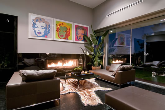 Dark Grey A Fetching Dark Grey Sofas With A Square Table Put In Front The Fire Place In The Family Room Of Luxury Home In LA Architecture  Luxurious And Modern Concrete Home With Long Swimming Pools
