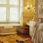 Twin Wall Rustic Glorious Twin Wall Lamp In Rustic Bathroom Using Reclaimed Wood Involved White Wooden Vanity Completed Basin And Mirror Decoration Wonderful Wooden Billiard Table Using Reclaimed Wood Decorations
