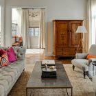 Traditional Living Interior Great Traditional Living Room Design Interior Decorated With Grey Chesterfield Sofa Furniture In Minimalist Design Ideas Decoration Elegant Chesterfield Sofa With Beautiful Cushions On Its Sections