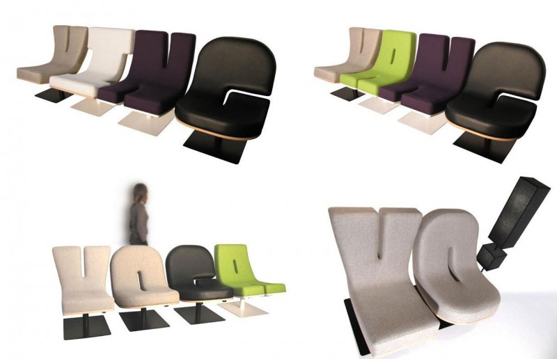 Collection Of Alphabetic Imposing Collection Of Typographic Tabisso Alphabetic Chairs Colored In Black White Grey Brown And Light Green Decoration Unique Chairs Furniture Designs To Spice Up Your Home