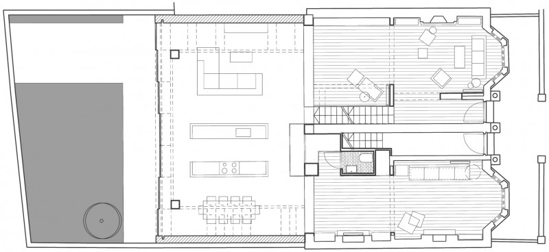 Classic House Efficient Impressive Classic House Sketch With Efficient Living Space Design Plan Including Tidy Furniture Arrangement In Detail Dream Homes  Elegant Black And White House In London By Bureau De Change Design Office