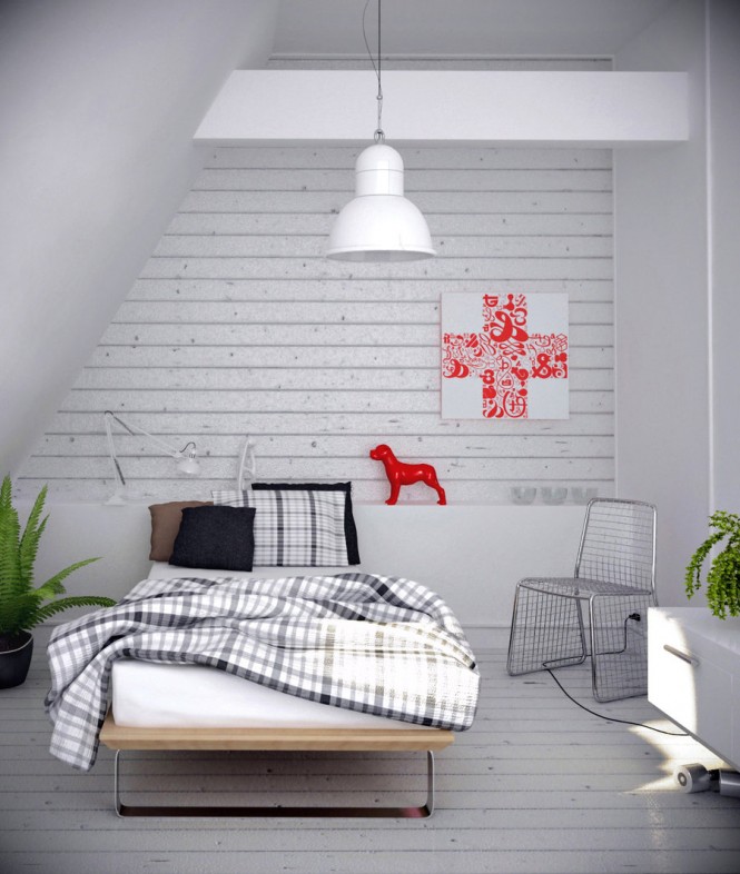 Grey Bedroom In Incredible Grey Bedroom Design Interior In Small Space With Wooden Deck Floor And Wall Design With Contemporary Furniture Dream Homes Stylish Grey Interior Design With Chic And Beautiful Colorful Paintings