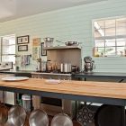 Eclectic Home Parallel Industrial Eclectic Home Austin Texas Parallel Kitchen Idea With Wooden Top Island And Hanging Racks Dream Homes Beautiful And Eclectic House Interior In Unique Vintage Decorations