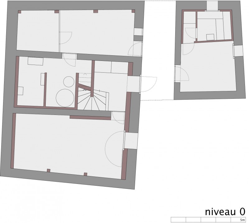 Chamoson House Simple Inspirational Chamoson House Sketch Showing Simple Interior Design With Efficient Living Space Plan On Second Floor Dream Homes Unusual Contemporary Rural House With Rough Stone Wall Structure