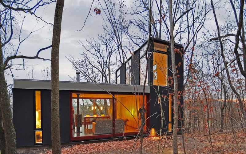 Stacked Cabin Decorated Lavish Stacked Cabin Design Exterior Decorated With Small Home Shaped In Contemporary Decoration Used Glass Sliding Door Ideas Dream Homes  Cozy Black Mountain Cabin With Yellow Shade Paint Colors