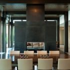 Wooden Table Chairs Long Wooden Table And Brown Chairs In The Washington Park Hilltop Residence Dining Room Near Glass Walls Dream Homes Amazing Modern Home With Beautiful H-Shape Exterior Layout