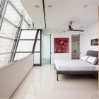 Profile Bed Mural Low Profile Bed Artistic Wall Mural Laminate Flooring Sloping Glass Wall In Metallic Frame Greenwich Street Project Architecture Stunning Steel And Glass Structure Reflected In 497 Greenwich Street Penthouse
