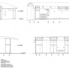 Details For Elevation Minimalist Details For Nautilus Studio Elevation Design Plan With Curved Roof And Wide Glass Walls Near White Wall Decoration Small And Beautiful Home Studio Designed For A Textile Artist