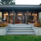 Exterior Of Park Minimalist Exterior Of The Washington Park Hilltop Residence With Concrete Terrace And Wide Pergola Near Grass Yard Dream Homes Amazing Modern Home With Beautiful H-Shape Exterior Layout