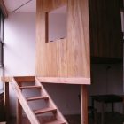 Staircase Idea Access Minimalist Staircase Idea Installed To Access Cabin Loft In Brooklyn Bedroom Loft Dominated By Wood Abundance Decoration Unique Tiny Cabin With Minimalist Staircase That Maximize Space