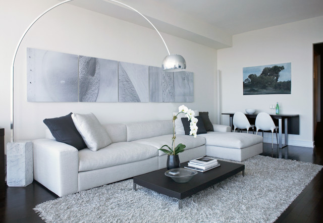 Home Living Designed Modern Home Living Room Interior Designed With Light Grey L Shaped Sectional Sofa With Chaise And Coffee Table Dream Homes Deluxe Sectional Sofa For Contemporary Furniture Of Minimalist Residence