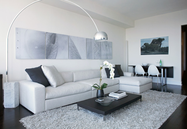 Home Living Designed Modern Home Living Room Interior Designed With Light Grey L Shaped Sectional Sofa With Chaise And Coffee Table Dream Homes  Deluxe Sectional Sofa For Contemporary Furniture Of Minimalist Residence