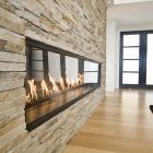 Contemporary Living Interior Naturally Contemporary Living Room Design Interior Decorated With Stone Fireplace Design And Wooden Flooring Decoration Ideas Fireplace Classic Yet Contemporary Stone Fireplace For Wonderful Family Rooms