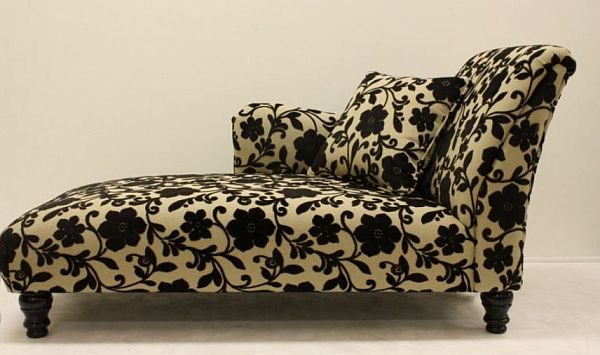 Patterned Upholstery Furniture Perfect Patterned Upholstered Chaise Lounge Furniture Design With Floral Motif Decoration In Small Shaped Decoration Ideas Furniture Casual And Comfortable Lounge Chairs For Your Home Furniture Appliances
