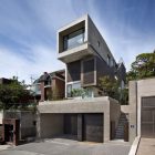 Geometric Shaped With Scenic Geometric Shaped H House With Solid Concrete Wall Ornamental Plants At Balcony Steep Staircase Glass Wall Dream Homes An Old House Turned Into Sleek Contemporary Home In Montonate, Italy