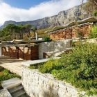 Beautiful Home Wide Simple Beautiful Home Patio With Wide Pergola And Wide Wooden Floor Facing The Green Grass Yard Architecture Breathtaking Mountain House Blends In With Fresh Landscape Environment