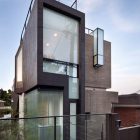 H House Architecture Splendid H House In Modern Architecture Sleek Glass Wall Small Balcony With Dark Metallic Railing Beautiful Ornamental Plants Dream Homes An Old House Turned Into Sleek Contemporary Home In Montonate, Italy