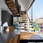 Inner Stairs Involving Stylish Inner Stairs Casa Wo Involving Wooden Steps And Super Thin Balustrade Covering The Left Wall Side Area Dream Homes Fancy Modern Furniture For Your Stunning And Cozy House Interiors