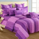 Modern Floral Duvet Stylish Modern Floral Print Purple Duvet Cover Warm Wood Floor Small Bedside Table Fake Flower Appealing Wall Arts Bedroom Comfortable Purple Duvet Covers For Your Beautiful Bedroom Sets