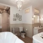 Russian Apartment Design Stylish Russian Apartment Design Bathroom Design Interior With Luxury Traditional Style With Small Crystal Chandelier Lighting Decoration Classy And Classic Interior Design In Neutral Color Decorations