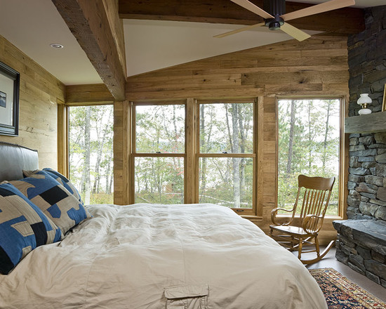 Wooden Rocking In Surprising Wooden Rocking Chairs Installed In Rustic Bedroom Using Reclaimed Wood Furnished Electric Fan Without Lamp Decoration  Wonderful Wooden Billiard Table Using Reclaimed Wood Decorations