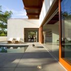 Chestnut Residence Glass Terrific Chestnut Residence Furnished Wooden Glass Sliding Doors On Gray Marble Tiled Floor Beside Swimming Pool Dream Homes Amazing Modern Living Room For Luxurious Home Architecture (+12 New Images)