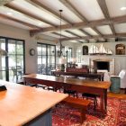 Rustic Living Reclaimed Terrific Rustic Living Room Using Reclaimed Wood Involved Silver Glossy Hanging Lamp And Fireplace On White Painted Center Wall Decoration Wonderful Wooden Billiard Table Using Reclaimed Wood Decorations