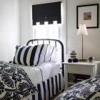 Bedroom With Print Traditional Bedroom With Dark Floral Print Cheap Duvet Covers Striped Pillow Shiny Table Lamp On White Bedside Table Bedroom 12 Cheerful Cheap Duvet Covers For Your Twin Beds Designs