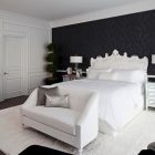 Bedroom With Duvet Transitional Bedroom With Clean White Duvet Cover Cool Crystal Chandelier Large Mirror In Fancy Frame Shiny Table Lamps On Mirrored Bedside Tables Bedroom Natural White Duvet Cover For Simple Contemporary Bedrooms