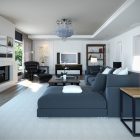 Tv Room With Transitional TV Room Interior Designed With Dark Grey Modern Sectional Sofa Involving White Painted Room Concept Decoration 18 Stunning Modern Sectional Sofa With Various Models And Types