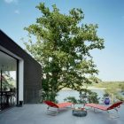 Casa Barone Lake Trendy Casa Barone With Sensational Lake View Flashy Red Chaise Lounge Chairs And Glass Coffee Table Concrete Floor Sliding Glass Door Dream Homes Elegant Lakeside House Surrounded With Fresh Nature Landscape (+9 New Images)