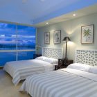 Bedroom With Covers Tropical Bedroom With Cheap Duvet Covers Precious Wall Arts Shiny Dark Table Lamp On Wood Bedside Table Glass Window Bedroom 12 Cheerful Cheap Duvet Covers For Your Twin Beds Designs (+12 New Images)